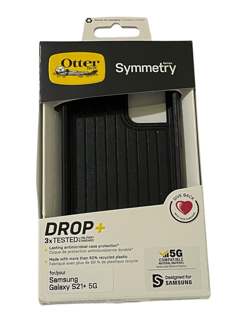 OtterBox Symmetry Series case for a black Samsung Galaxy S21+ 5G - NWT *